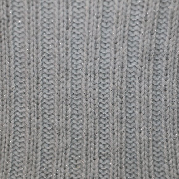 SO Light Blue Off-the-Shoulder Sweater with Shimmery Silver Thread - Size Small - Picture 3 of 9